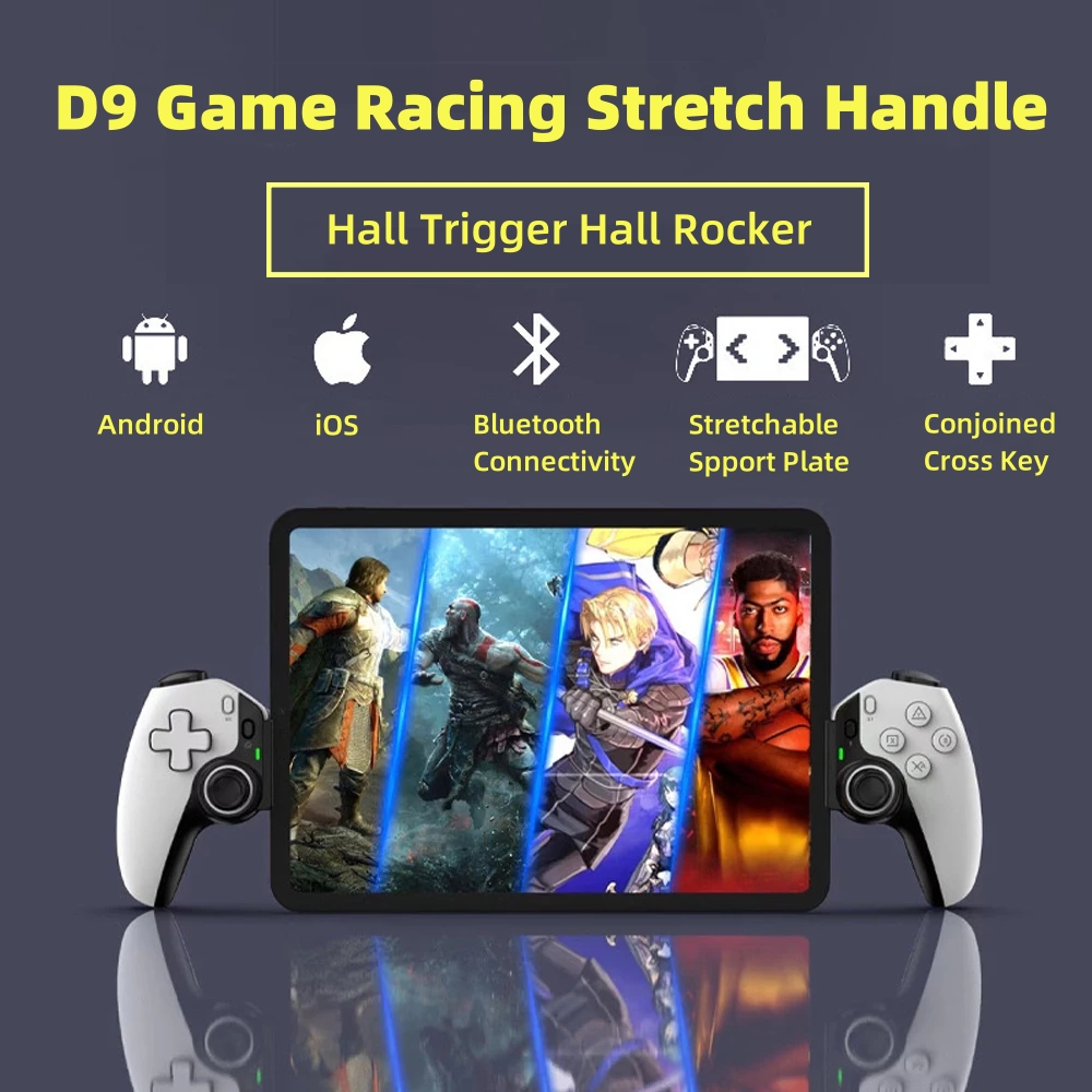 Pc Gaming Emulator - D9 タブレットコントローラーワイヤレスハンドルスイッチゲーム用 Bluetooth ストレッチジョイスティック PS3 PS4