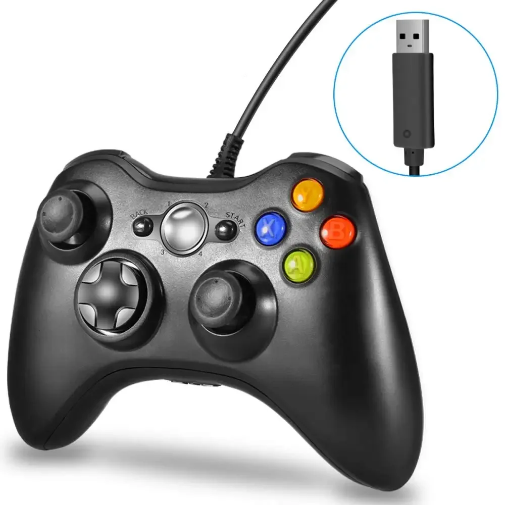 Pc Gaming Emulator - セラークボックス360用有線コントローラー,ジョイスティック,ジョイパッド,USB