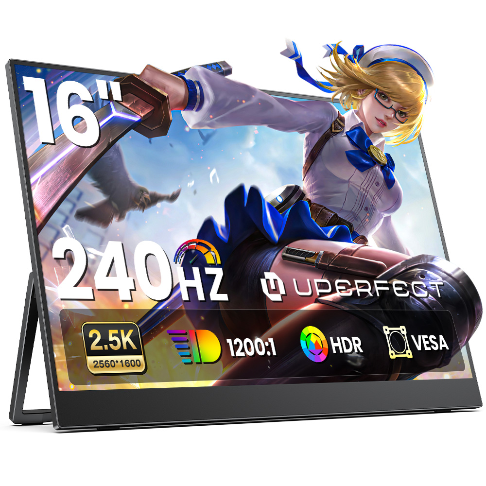 Pc Gaming Y Monitor - UPERFECT 16インチ 240Hz QLED ポータブルノートPCモニター 2.5K