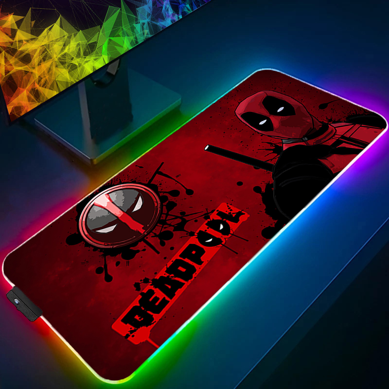 Rgb Mousepad - LED マウスパッドゲーミングバックライトロックエッジアニメアクセサリー RGB マウスパッドゲーマー PC コンプリートコンピュータ