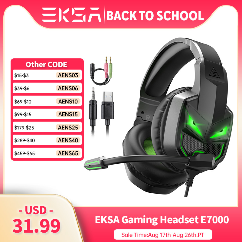 Pc Gaming Y Monitor - ノイズキャンセルキャンセルマイク付きEeksa-fenrirゲーミングヘッドセット,有線ゲームヘッドセット,xbox,ps4,ps5,3.5mm用の耳かけ型ステレオ