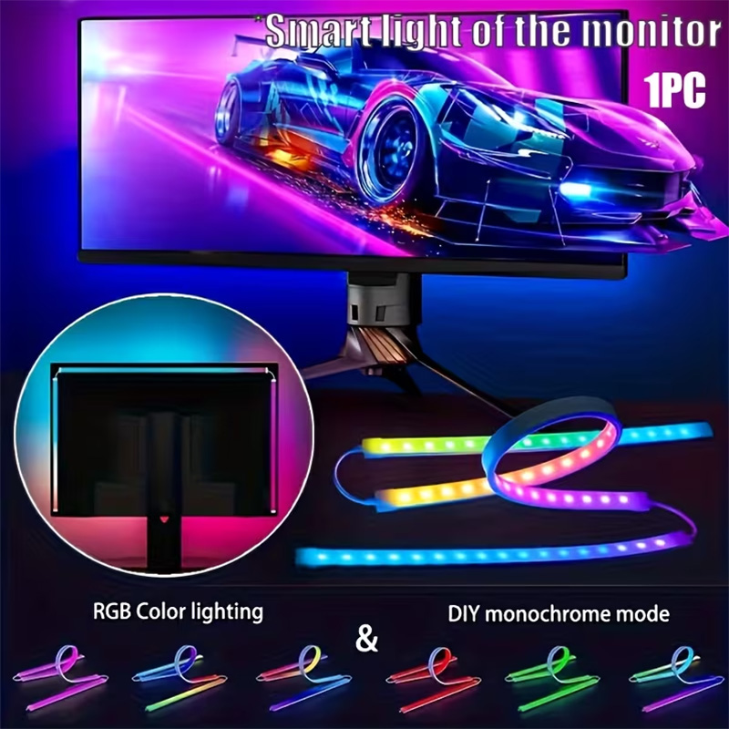 Pc Gaming Game - RGB ゲーミングライト ストリップ モニター バックライト LED