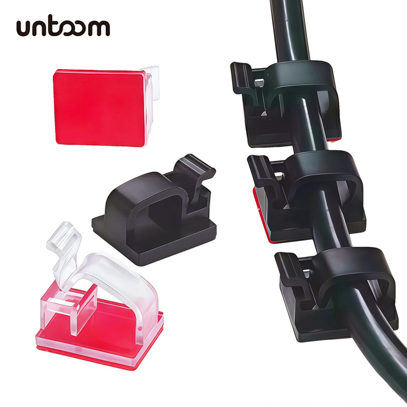 Desk Cable Organizer - 20個入り 粘着式ケーブルワイヤークリップ ケーブル管理 ワイヤーオーガナイザー コードホルダー デスク下
