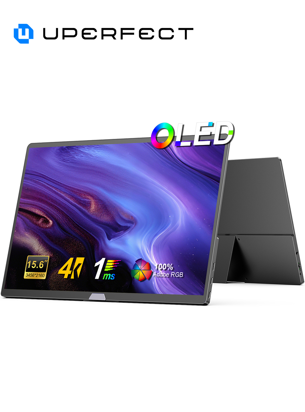 Pc Gaming Y Monitor - Uperfect 15.6インチ 4K OLEDスクリーン ポータブルモニター 100%