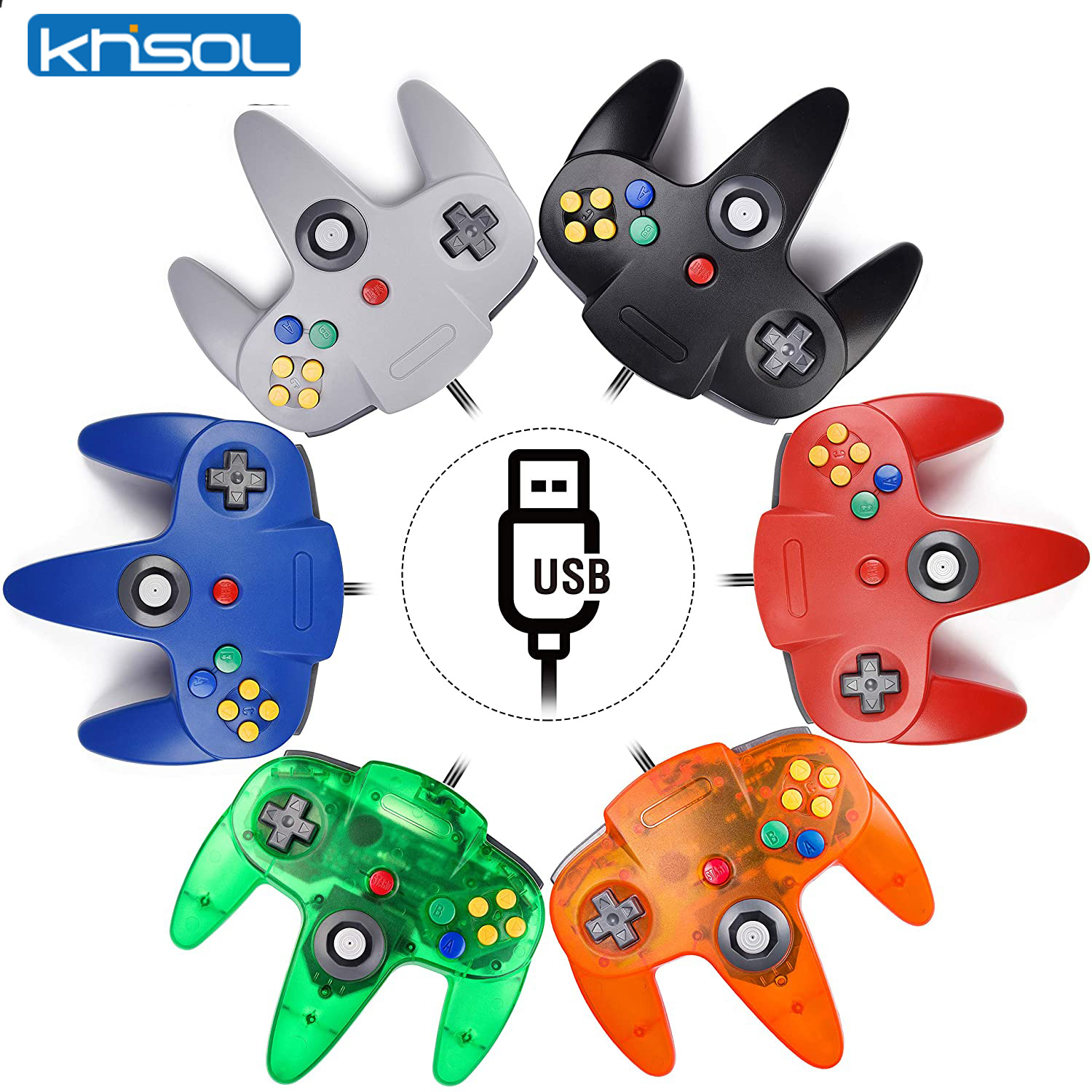Pc Gaming Emulator - N64 コントローラクラシック USB 有線リモートゲームパッドゲームジョイスティックアクセサリークラシック 64 コンソールレトロゲーム