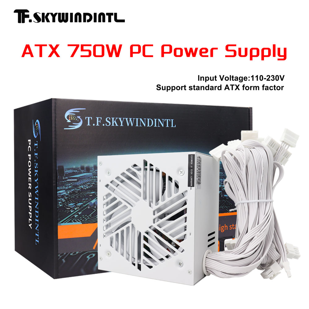 Pc Gaming Watt - ホワイト750W PSU PC電源ユニット、コンピューターゲーム用750ワットPSU、ATXアクティブPFC、20+4ピン、デスクトップゲーミングサーバーコンピューター用