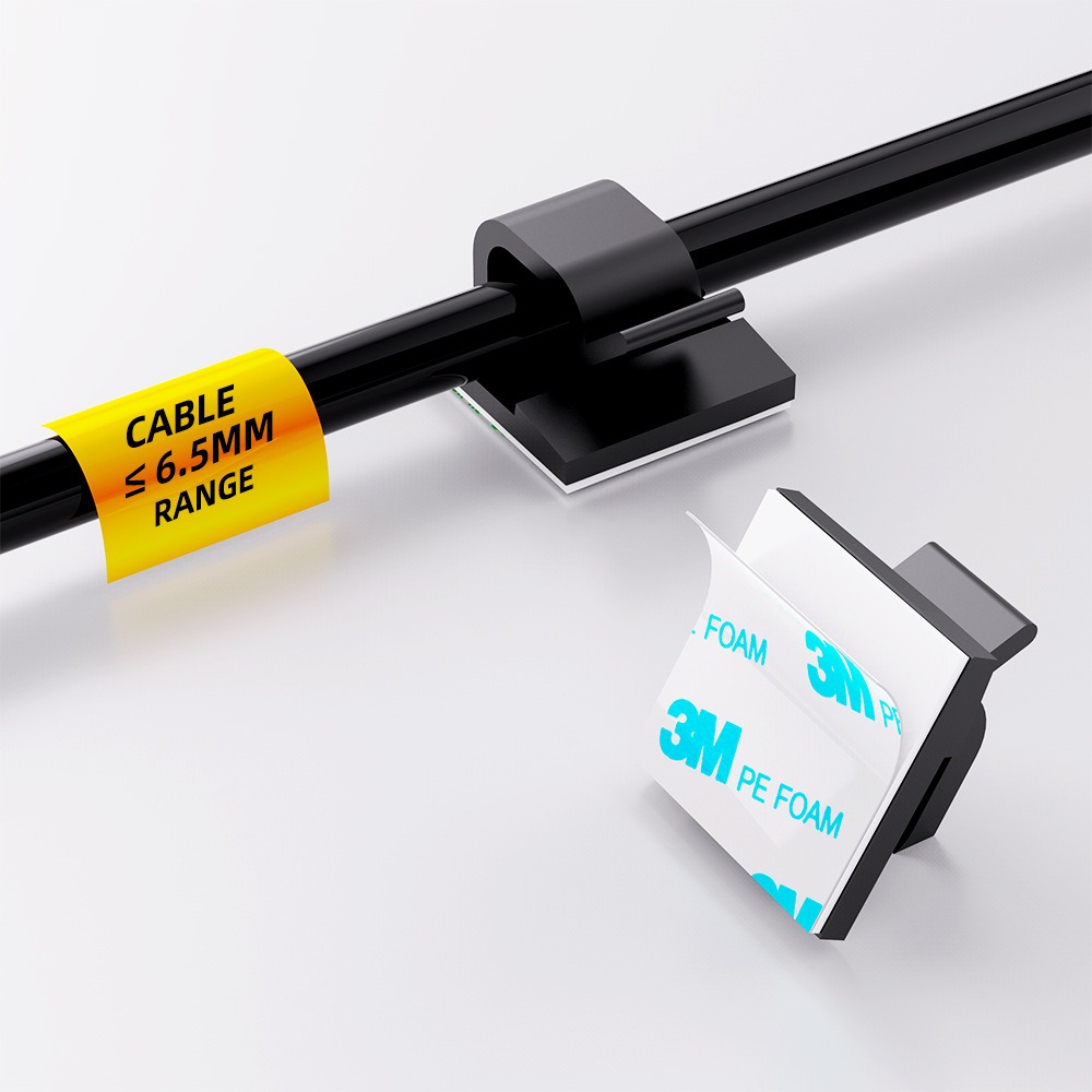 R型透明プラスチックケーブルクリップ、ワイヤーホルダー、コー - Desk Cable Organizer のレビューと価格