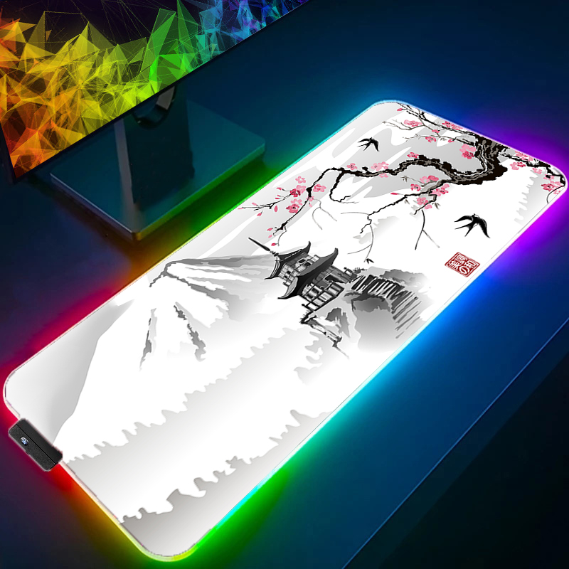 LED ライト RGB マウスパッド PC コンピュータゲー - Rgb Mousepad のレビューと価格