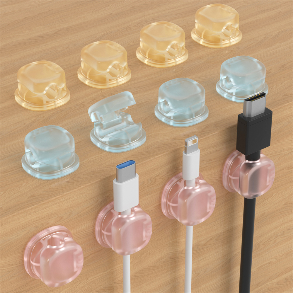 3色透明マグネット式ケーブルオーガナイザー、データケーブルホ - Desk Cable Organizer のレビューと価格