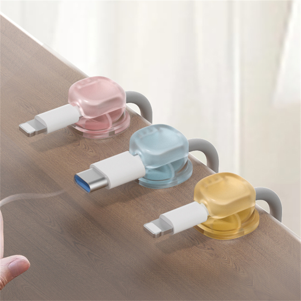 3色透明マグネット式ケーブルオーガナイザー、データケーブルホ - Desk Cable Organizer のレビューと価格