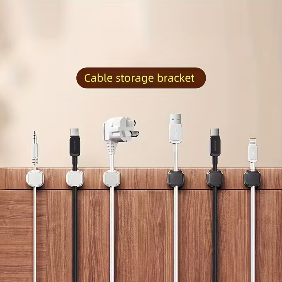 12/6ピースケーブルオーガナイザーキット、粘着式磁気クリッ - Desk Cable Organizer のレビューと価格