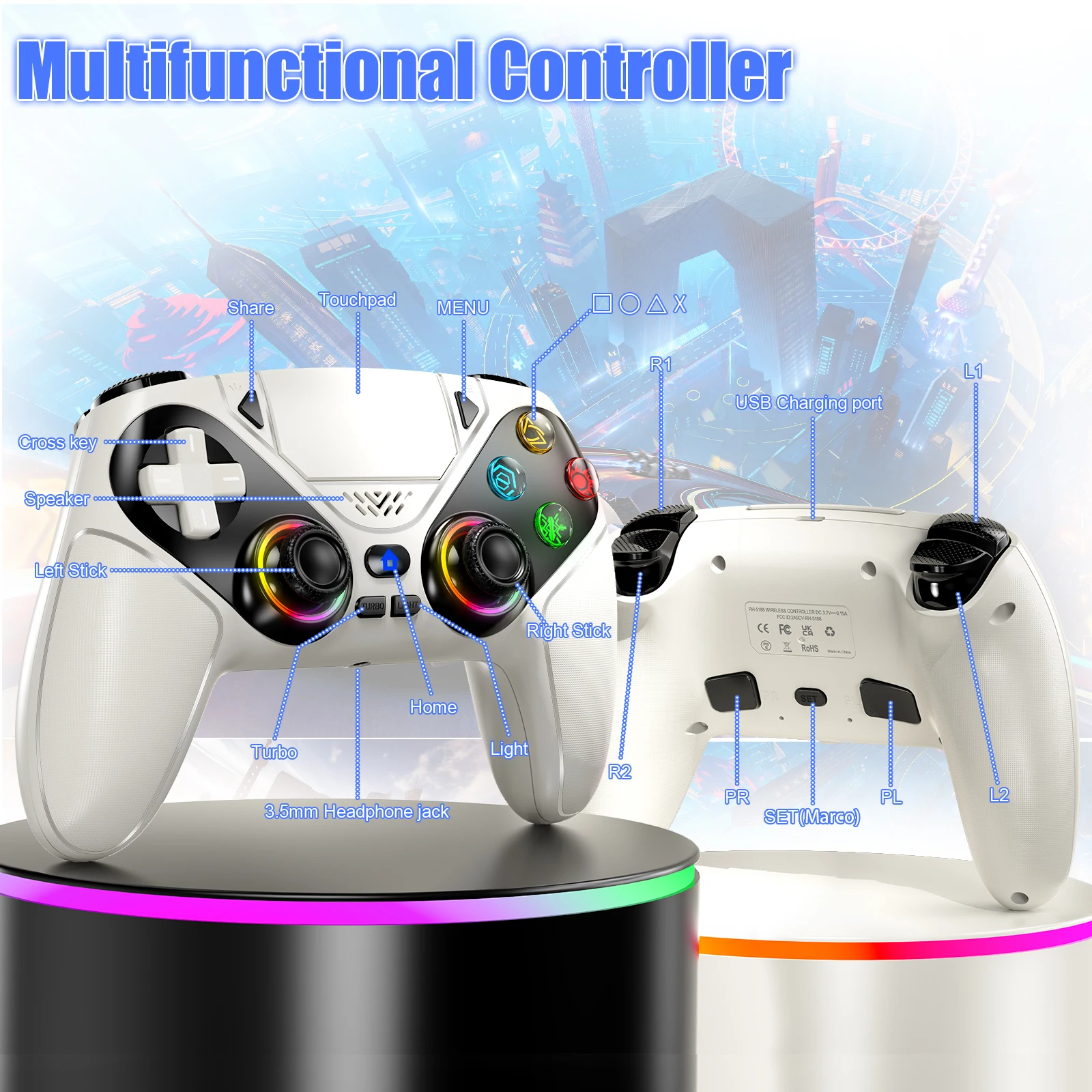 ワイヤレスコントローラーゲームパッド プレイステーション5  - Pc Gaming Emulator のレビューと価格