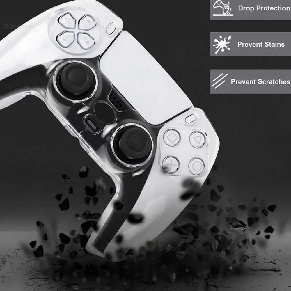 クリア PC ケース PS5 コントローラー用透明スキンカバ - Pc Gaming Emulator のレビューと価格