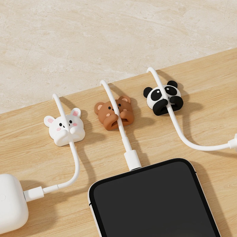 かわいい漫画風デスクトップケーブルオーガナイザーマネージャー - Desk Cable Organizer のレビューと価格