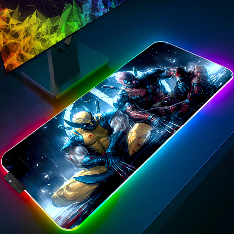 LED マウスパッドゲーミングバックライトロックエッジアニメ - Rgb Mousepad のレビューと価格