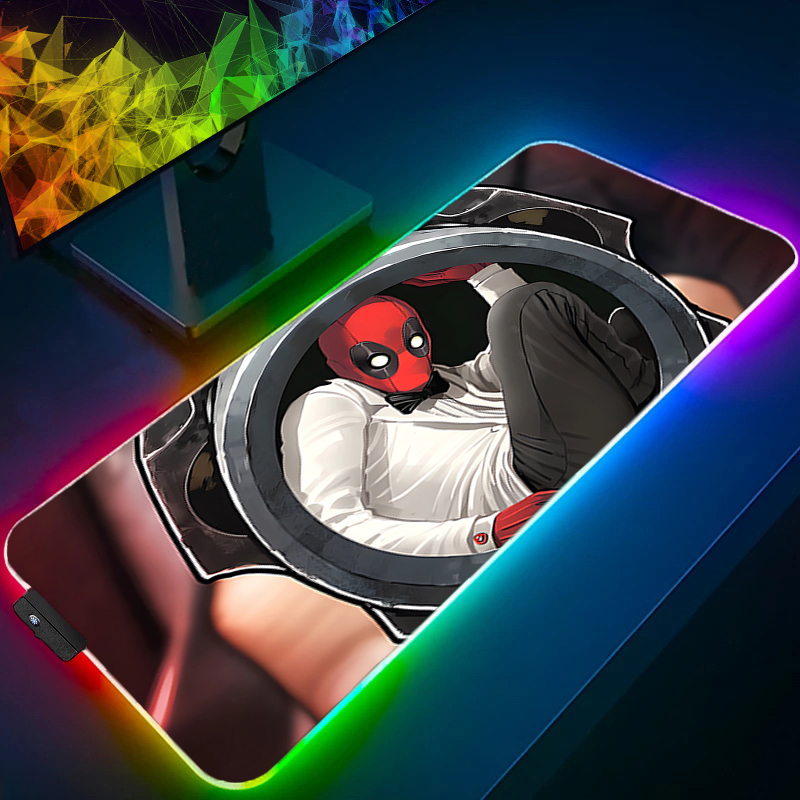 LED マウスパッドゲーミングバックライトロックエッジアニメ - Rgb Mousepad のレビューと価格