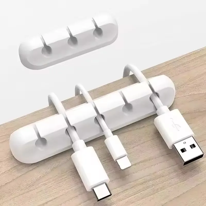 シリコーン USB ケーブル クリップ ワインダー オーガナ - Desk Cable Organizer のレビューと価格