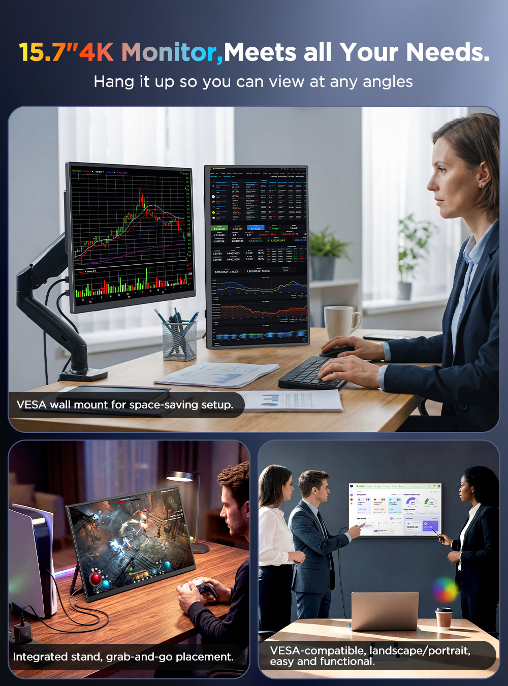 UPERFECT UColor J1 4K タッチスクリーン - Pc Gaming Y Monitor のレビューと価格