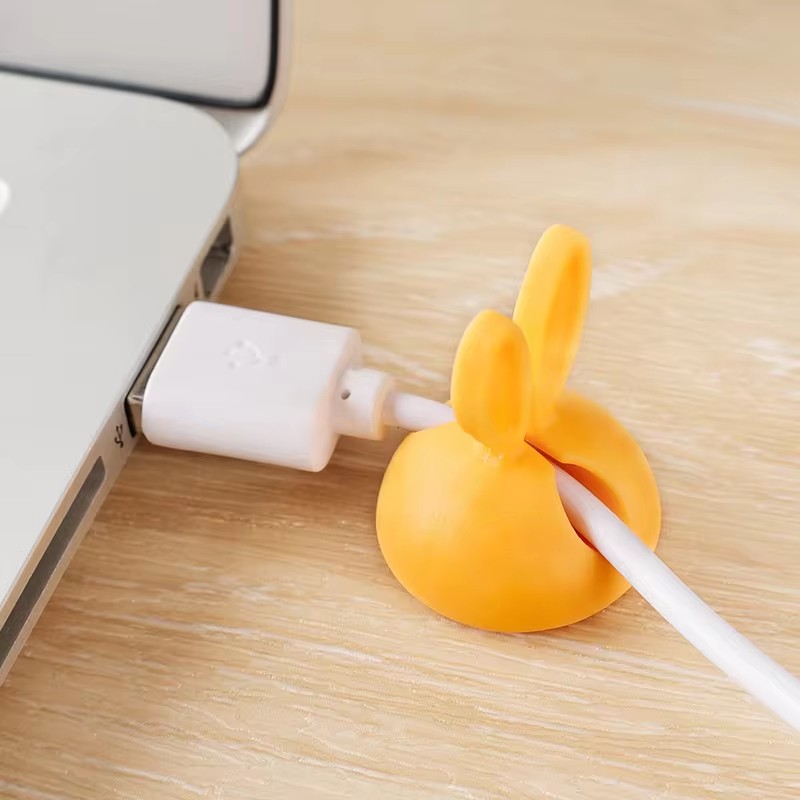 かわいいウサギの耳ケーブルマネージャー、デスクトップ、ダッシ - Desk Cable Organizer のレビューと価格