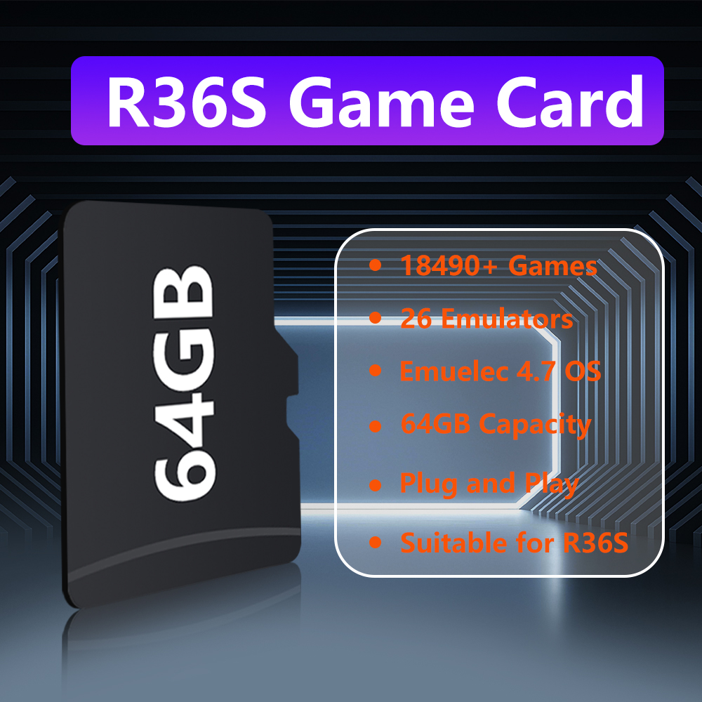 R36Sゲーム機用64GBゲームカード、18490以上のゲー - Pc Gaming Emulator のレビューと価格