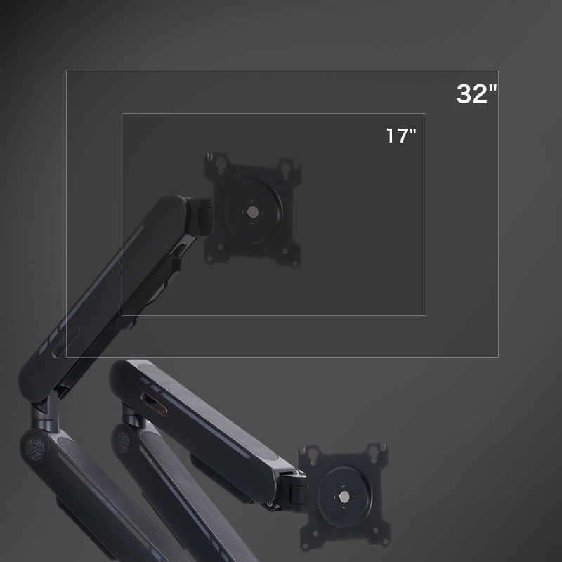 新入荷 ガススプリング式デスクマウントスタンド ほとんどの1 - Dual Monitor Arm のレビューと価格