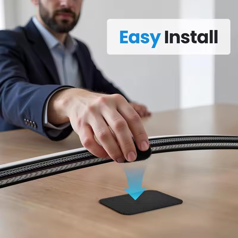 デスク下用粘着式ケーブルタイ、ワイヤーホルダー、コードオーガ - Desk Cable Organizer のレビューと価格