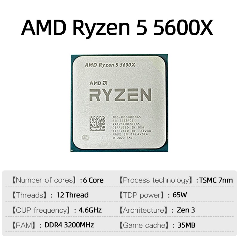 ソケットAM4対応 プロセッサー Ryzen 5 5600X - Pc Gaming Watt のレビューと価格