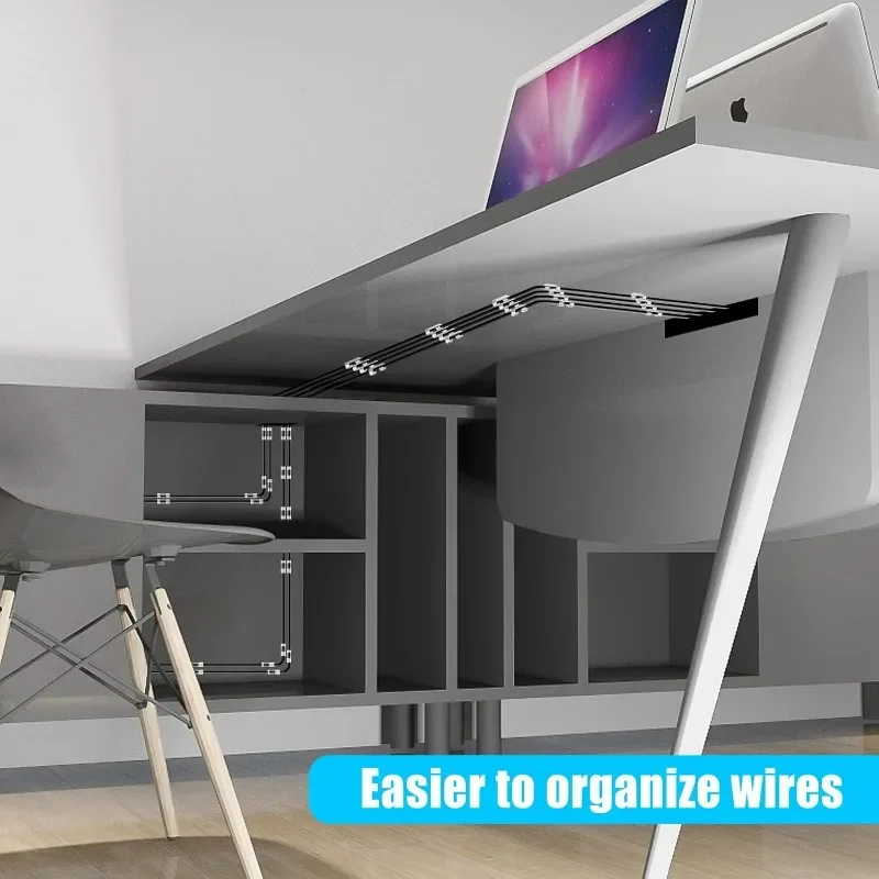 ワイヤーホルダー 壁掛けケーブルクリップ 粘着式コードオーガ - Desk Cable Organizer のレビューと価格