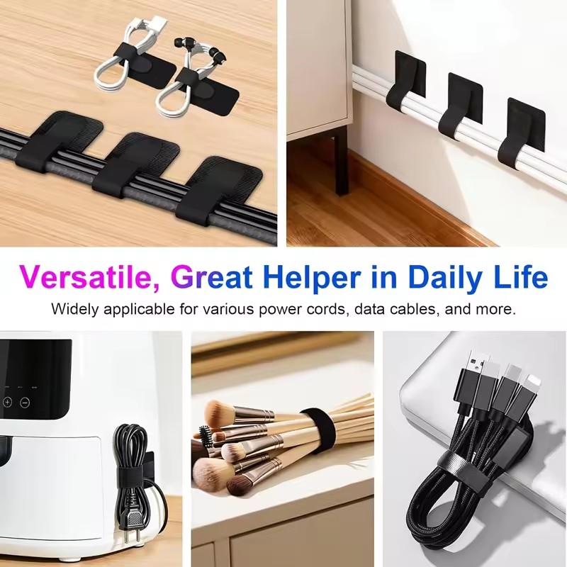 デスク下用粘着式ケーブルタイ、ワイヤーホルダー、コードオーガ - Desk Cable Organizer のレビューと価格