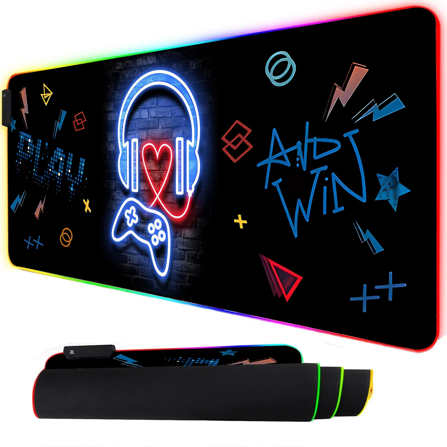 RGB ネオンゲーミングコントローラーアートマウスパッド L - Rgb Mousepad のレビューと価格