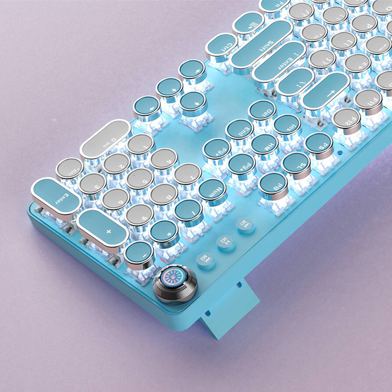 104キー フルサイズ メカニカルキーボード ブルー スイッ - Anti-Ghosting Keyboard のレビューと価格