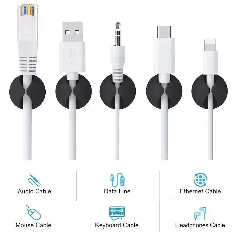 5/50 個デスクトップ壁ケーブルクリップワイヤー管理自己粘 - Desk Cable Organizer のレビューと価格