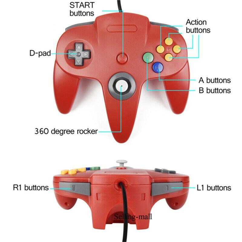 N64 コントローラクラシック USB 有線リモートゲームパ - Pc Gaming Emulator のレビューと価格