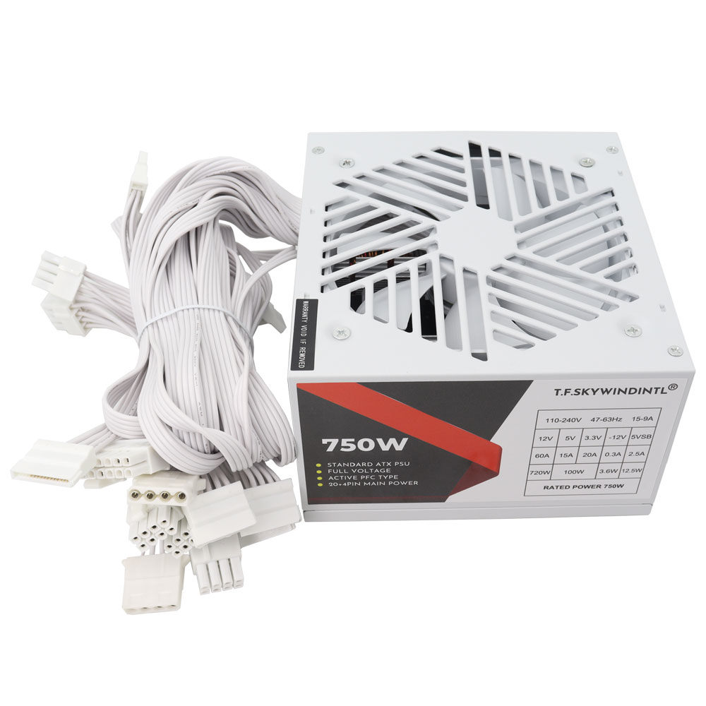 ホワイト750W PSU PC電源ユニット、コンピューターゲ - Pc Gaming Watt のレビューと価格