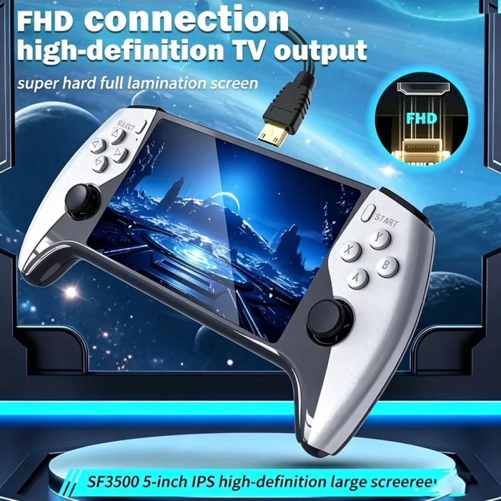SF3500 5 インチハンドヘルドゲームコンソール PS1 - Pc Gaming Emulator のレビューと価格